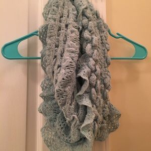 Mint green infinity scarf